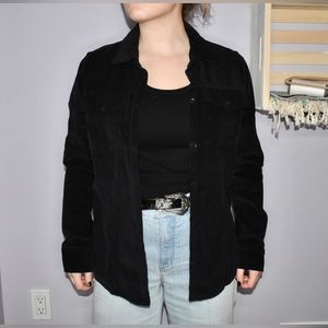 Black Corduroy Button-Up Jacket by ROXY